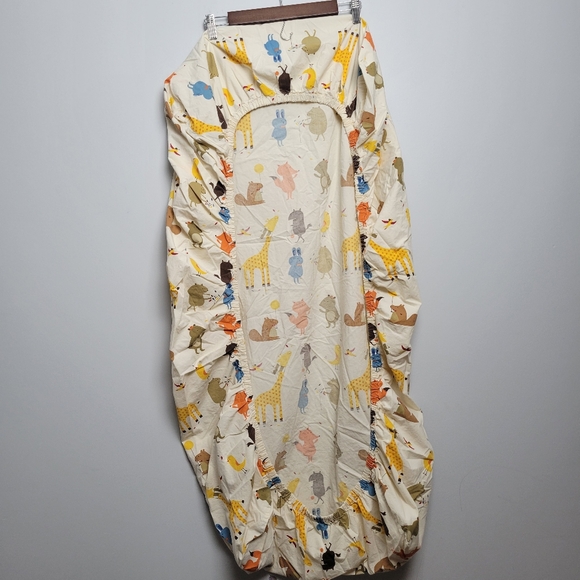 CRATE KIDS LAND OF NOD animals crib sheet GUC - Picture 7 of 10